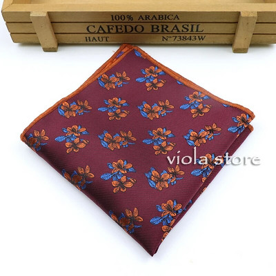 Divat Virágos Jacquard Kék Rózsaszín Piros Poliészter Férfi Alkalmi zseb négyzet Esküvői Patry Öltöny Ruha Zsebkendő Hankies Kiegészítő