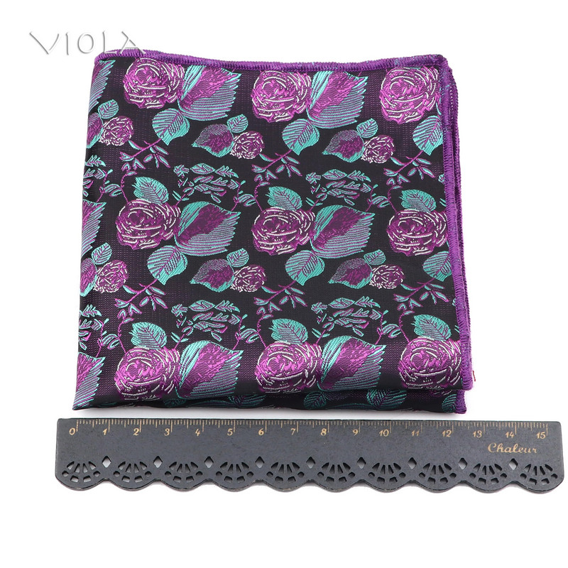 Divat Virágos Jacquard Kék Rózsaszín Piros Poliészter Férfi Alkalmi zseb négyzet Esküvői Patry Öltöny Ruha Zsebkendő Hankies Kiegészítő