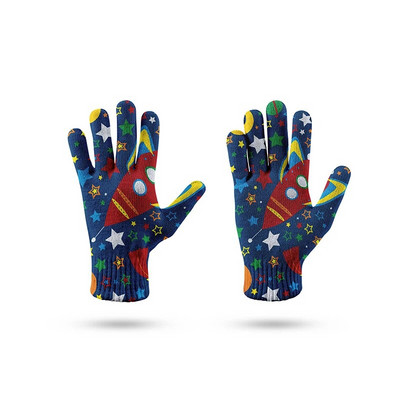 Mados Universe Planet Pattern Žieminės pirštinės Daugiafunkcinės megztos pirštinės su jutikliniu ekranu vyriškos ir moteriškos minkštos šiltos pirštinės