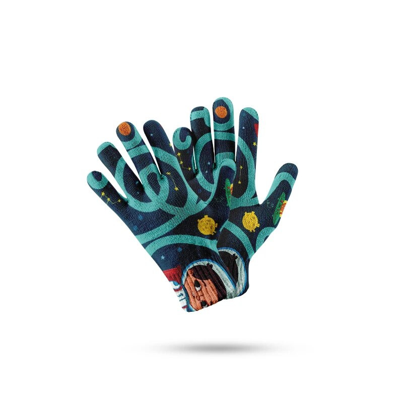 Mados Universe Planet Pattern Žieminės pirštinės Daugiafunkcinės megztos pirštinės su jutikliniu ekranu vyriškos ir moteriškos minkštos šiltos pirštinės