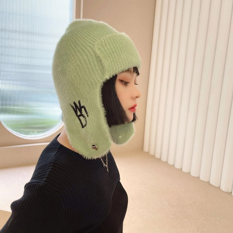 Ziemas cepure Uzglabā siltumu Bomber Cepure Sieviešu ziemas Aviator Trooper Samts Silts Ausu Aizsargpupiņas Krievu Sievietēm Auskaru vāciņi