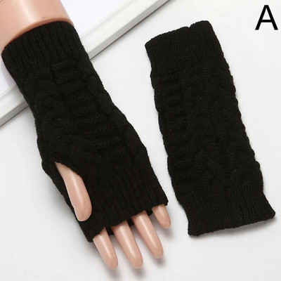 Ženske zimske rukavice od meke tople vune za pletenje ruku kratke tople rukavice bez prstiju Handschoenen Unisex Guantes