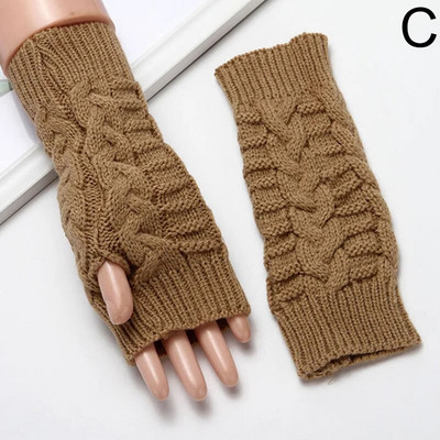 Ženske zimske rukavice od meke tople vune za pletenje ruku kratke tople rukavice bez prstiju Handschoenen Unisex Guantes