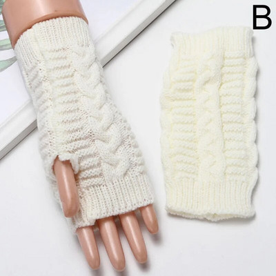 Ženske zimske rukavice od meke tople vune za pletenje ruku kratke tople rukavice bez prstiju Handschoenen Unisex Guantes