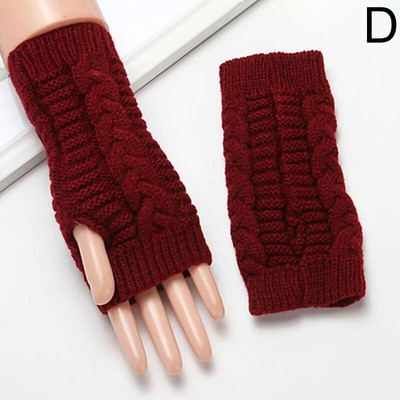 Ženske zimske rukavice od meke tople vune za pletenje ruku kratke tople rukavice bez prstiju Handschoenen Unisex Guantes