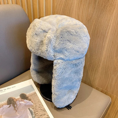 Sieviešu ziemas biezināta silta beanie krievu cepures korejiešu modes Ushanka Earflap pilot cepure Sieviešu tendence Bomber cepure regulējama