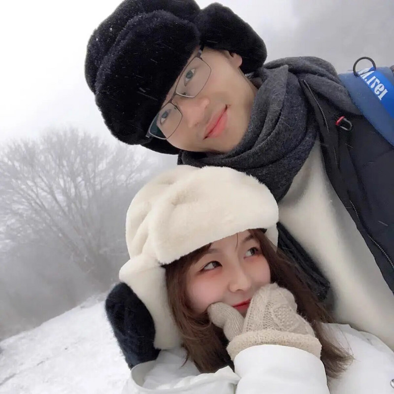 Sieviešu ziemas biezināta silta beanie krievu cepures korejiešu modes Ushanka Earflap pilot cepure Sieviešu tendence Bomber cepure regulējama