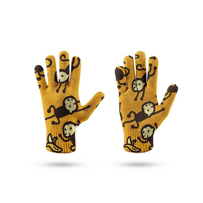 Crtani majmun lisica vrtne rukavice 3D ispisane slatke Harajuku ženske muške rastezljive pletene rukavice protiv klizanja otporne na vjetar rukavice za proljetnu vožnju