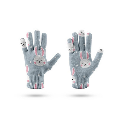 Crtani majmun lisica vrtne rukavice 3D ispisane slatke Harajuku ženske muške rastezljive pletene rukavice protiv klizanja otporne na vjetar rukavice za proljetnu vožnju