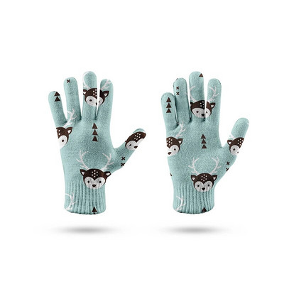Crtani majmun lisica vrtne rukavice 3D ispisane slatke Harajuku ženske muške rastezljive pletene rukavice protiv klizanja otporne na vjetar rukavice za proljetnu vožnju