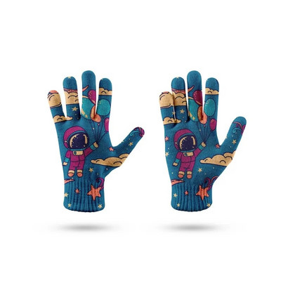 Nove rukavice s grafitima s ekranom osjetljivim na dodir Modne ženske pletene rukavice s punim prstima Muške zimske božićne rukavice Handschuhe