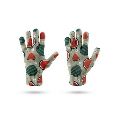 Nove rukavice s grafitima s ekranom osjetljivim na dodir Modne ženske pletene rukavice s punim prstima Muške zimske božićne rukavice Handschuhe