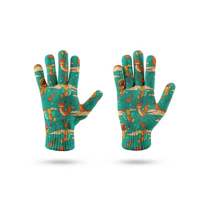 Nove rukavice s grafitima s ekranom osjetljivim na dodir Modne ženske pletene rukavice s punim prstima Muške zimske božićne rukavice Handschuhe