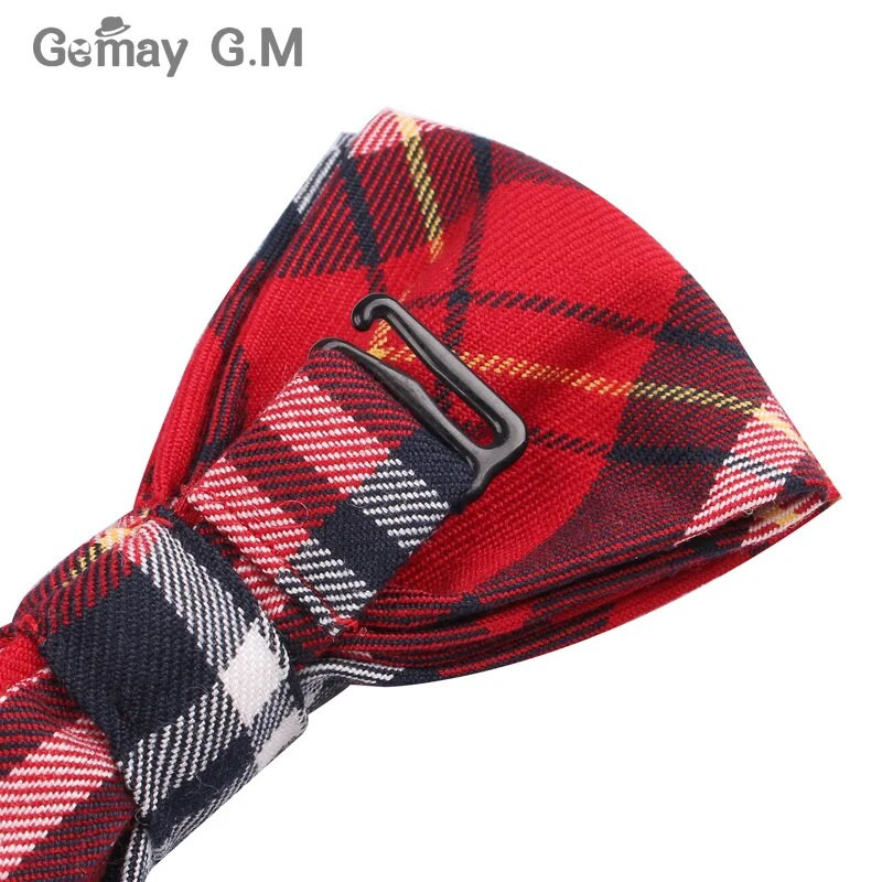 Nova muška moda, klasična karirana leptir-mašna, podesiva muška leptir-kravata, poliester za vjenčanje, kravate u engleskom stilu