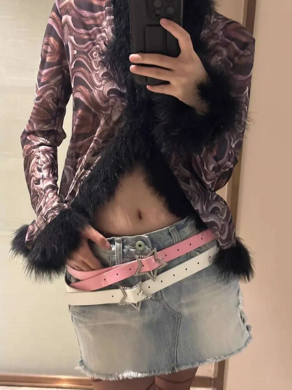 Rozā ādas elastīga Rhinestone zvaigžņu sprādzes josta Y2K iesiešanas izrotāta jostasvieta Pentagramma retro līgavas dekoru aksesuāri