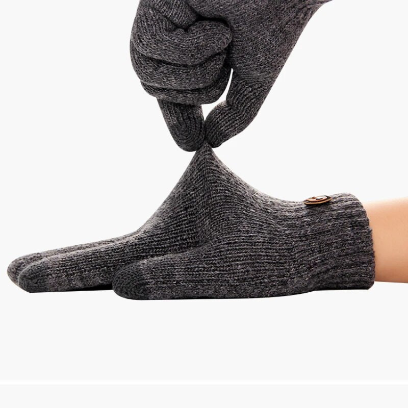 Őszi téli férfi kötött kesztyű érintőképernyős kiváló minőségű gyapjú egyszínű kesztyű férfi kesztyű meleg lovaglás vezetési polár kesztyű