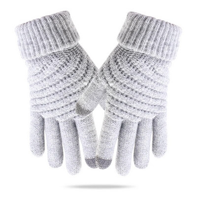 Nove zimske rukavice s ekranom osjetljivim na dodir Muške ženske skijaške rukavice Zimske zagrijane pune prste Imitacija vune Tople pletene rukavice otporne na vjetar