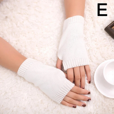 Elegantne ženske zimske pletene rukavice bez prstiju, kratke rukavice, tople rukavice, grijač za ruke, elastične rukavice bez prstiju, poluprsti