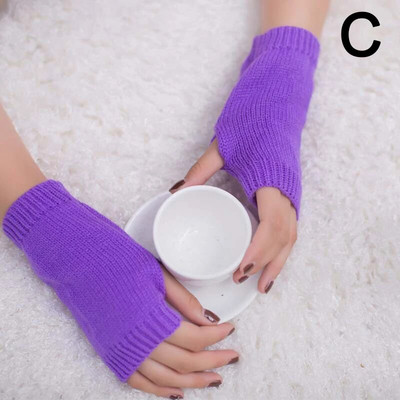 Elegantne ženske zimske pletene rukavice bez prstiju, kratke rukavice, tople rukavice, grijač za ruke, elastične rukavice bez prstiju, poluprsti