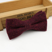 Férfi poliészter gyapjú formális csíkos csokornyakkendő férfi esküvői geometriai pontozott nyakú csokornyakkendő csokornyakkendő Gravatas sötét színű csokornyakkendő pillangó