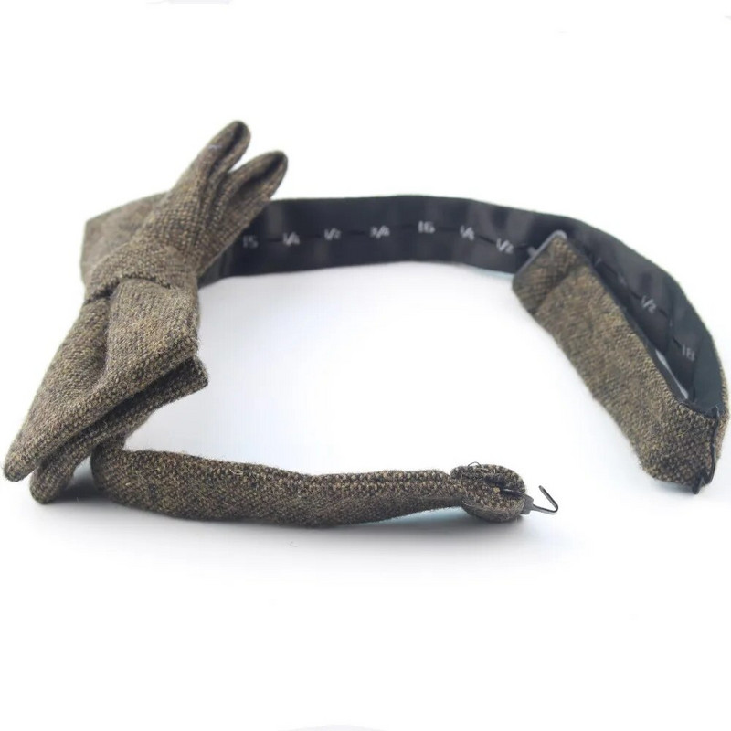 Férfi poliészter gyapjú formális csíkos csokornyakkendő férfi esküvői geometriai pontozott nyakú csokornyakkendő csokornyakkendő Gravatas sötét színű csokornyakkendő pillangó