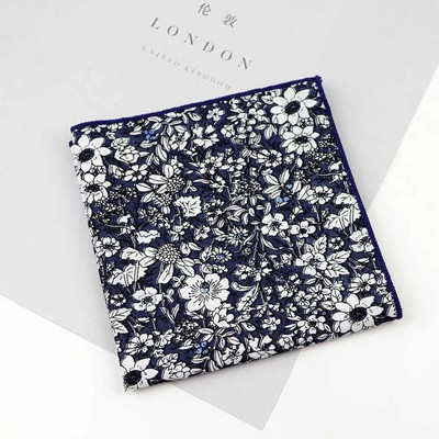 100% pamuk otisnuta maramica od meke tkanine cvjetni rupčić za muškarce s džepnim kvadratom moderan poklon dodaci za večeru za zabavu visoke kvalitete