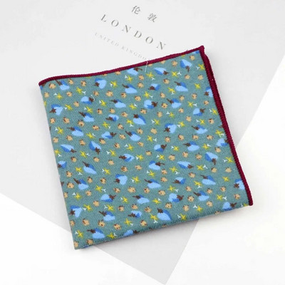 100% pamuk otisnuta maramica od meke tkanine cvjetni rupčić za muškarce s džepnim kvadratom moderan poklon dodaci za večeru za zabavu visoke kvalitete