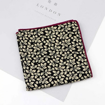 100% pamuk otisnuta maramica od meke tkanine cvjetni rupčić za muškarce s džepnim kvadratom moderan poklon dodaci za večeru za zabavu visoke kvalitete