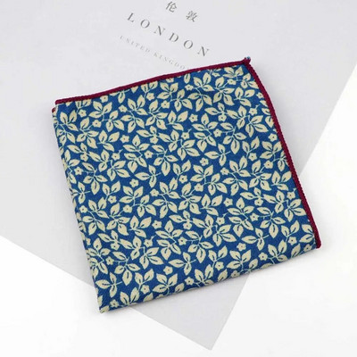 100% pamuk otisnuta maramica od meke tkanine cvjetni rupčić za muškarce s džepnim kvadratom moderan poklon dodaci za večeru za zabavu visoke kvalitete