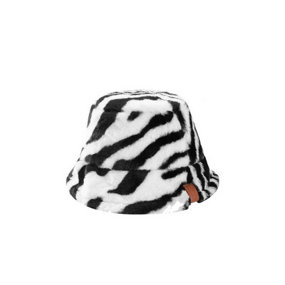 Κορεάτικη έκδοση του καπέλου γυναικείο φθινόπωρο και χειμώνα γλυκό χαριτωμένο απομίμηση γούνας βαρέλι λεοπάρ γούνα ψαράς ζεστό χοντρό καπέλο μόδας