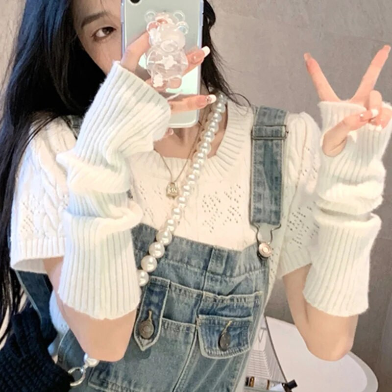 Γυναικεία πλεκτά θερμαντικά χέρια Γάντια Μαλακό μάλλινο μπράτσο Μακρύ γάντι χωρίς δάχτυλα Casual ζεστά απαλά μόδα Γυναικεία χρωματιστά γάντια