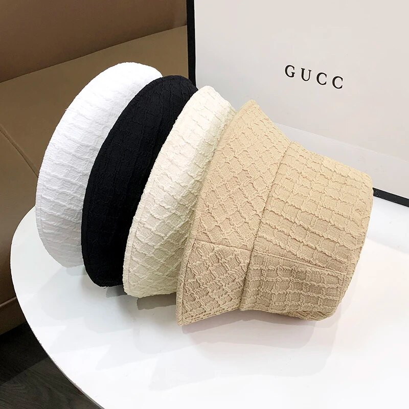 Novi nišni plisirani ribarski šešir za 2022., ženski temperamentni, univerzalni japanski šilter, ulična moda, korejska verzija šešira