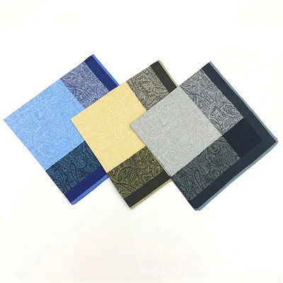 Tiszta pamut férfi zsebkendők kockás csíkos kiváló minőségű zseb négyzetes vintage kockás klasszikus izzadságelnyelő törölköző 3db ajándék