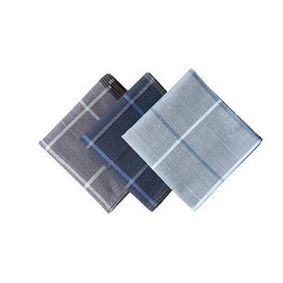 Tiszta pamut férfi zsebkendők kockás csíkos kiváló minőségű zseb négyzetes vintage kockás klasszikus izzadságelnyelő törölköző 3db ajándék