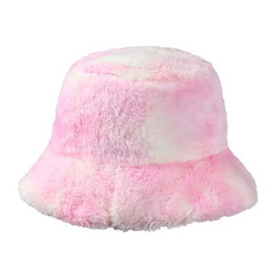 1 τεμ. ψεύτικη γούνα Χειμερινό ζεστό καπέλο ψαρά για γυναίκες μόδα μονόχρωμο καπέλο διακοπών Παχύ μαλακό καπέλο κουβά Νέα άφιξη