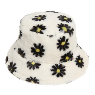 1 τεμ. ψεύτικη γούνα Χειμερινό ζεστό καπέλο ψαρά για γυναίκες μόδα μονόχρωμο καπέλο διακοπών Παχύ μαλακό καπέλο κουβά Νέα άφιξη
