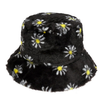 1 τεμ. ψεύτικη γούνα Χειμερινό ζεστό καπέλο ψαρά για γυναίκες μόδα μονόχρωμο καπέλο διακοπών Παχύ μαλακό καπέλο κουβά Νέα άφιξη