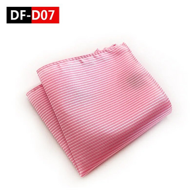 Új selyem zsebkendő férfinak Rózsaszín piros fekete rácspontos csíkos férfi négyzet alakú zsebes esküvői parti öltöny zsebkendő