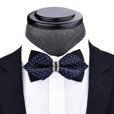 1 részes csokornyakkendő Bling kristály fém dekoráció éles sarkok pillangó csomó férfi kiegészítők esküvői parti bankett klub üzlet