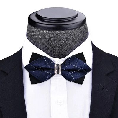 1 részes csokornyakkendő Bling kristály fém dekoráció éles sarkok pillangó csomó férfi kiegészítők esküvői parti bankett klub üzlet