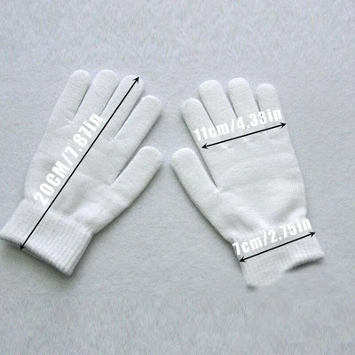 1 par pletenih vunenih rukavica za par, jednobojnih rukavica za pune prste, toplije ruke, muške, ženske rukavice, deblje biciklističke rukavice