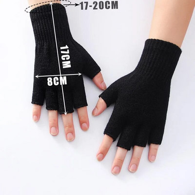 1 par pletenih vunenih rukavica za par, jednobojnih rukavica za pune prste, toplije ruke, muške, ženske rukavice, deblje biciklističke rukavice