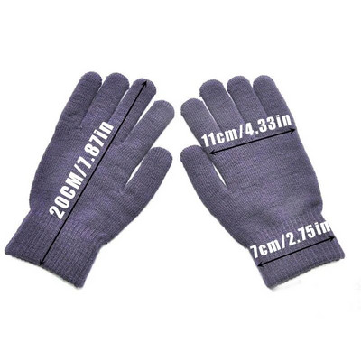 1 par pletenih vunenih rukavica za par, jednobojnih rukavica za pune prste, toplije ruke, muške, ženske rukavice, deblje biciklističke rukavice