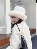 Zimska krznena kapa s kantom za žene Modna topla ribarska kapa od debljeg pliša Ležerna ravna kapa za umivaonik Kapa za putovanja na otvorenom