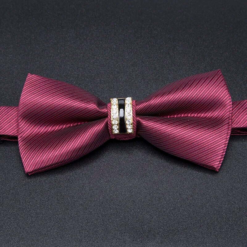 Vīriešu svītru grezna tauriņa kaklasaite Formāla biznesa kāzu ballīte melna tauriņš vīriešu kleita krekls Aksesuāri Dāvanas vīriešiem Kaklasaites