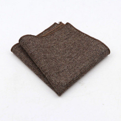 Kiváló minőségű gyapjú pamut zsebkendő Színes monokróm ruha Ajándékok Férfinak Zseb négyzet alakú kendő Divat ruházati kiegészítők