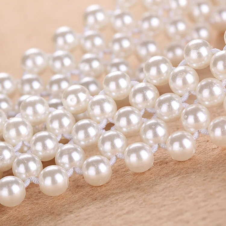 Elegáns női Pearl derék öv rugalmas csatos lánc öv női lány ruha kristály pántos luxus márka
