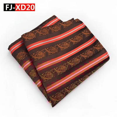 Modes zīmols Matagorda Silk Hanky Vīriešu kaklasaite Kabatas kvadrātveida kabatlakatiņi Paisley + Stripes Šalles Vintage tauriņš vīriešu šalle
