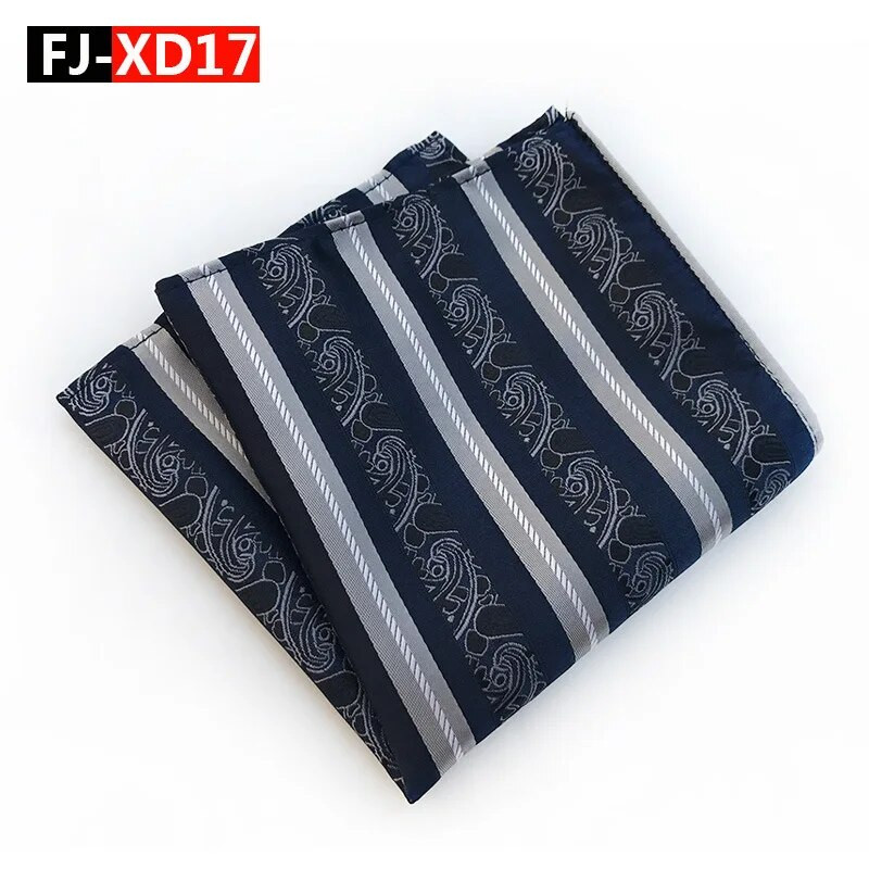 Modes zīmols Matagorda Silk Hanky Vīriešu kaklasaite Kabatas kvadrātveida kabatlakatiņi Paisley + Stripes Šalles Vintage tauriņš vīriešu šalle