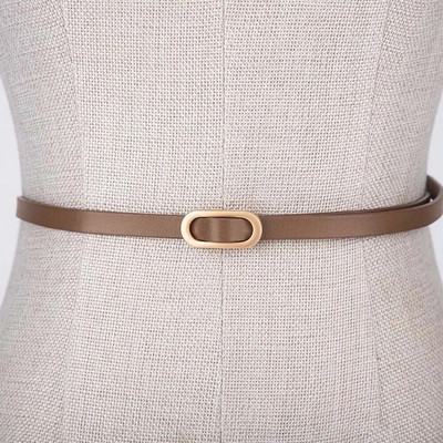 1 kom žensko odijelo s tankim remenom, četvrtastom kopčom, jednobojnim pojasevima od goveđe kože za žensku haljinu, pulover, pojas